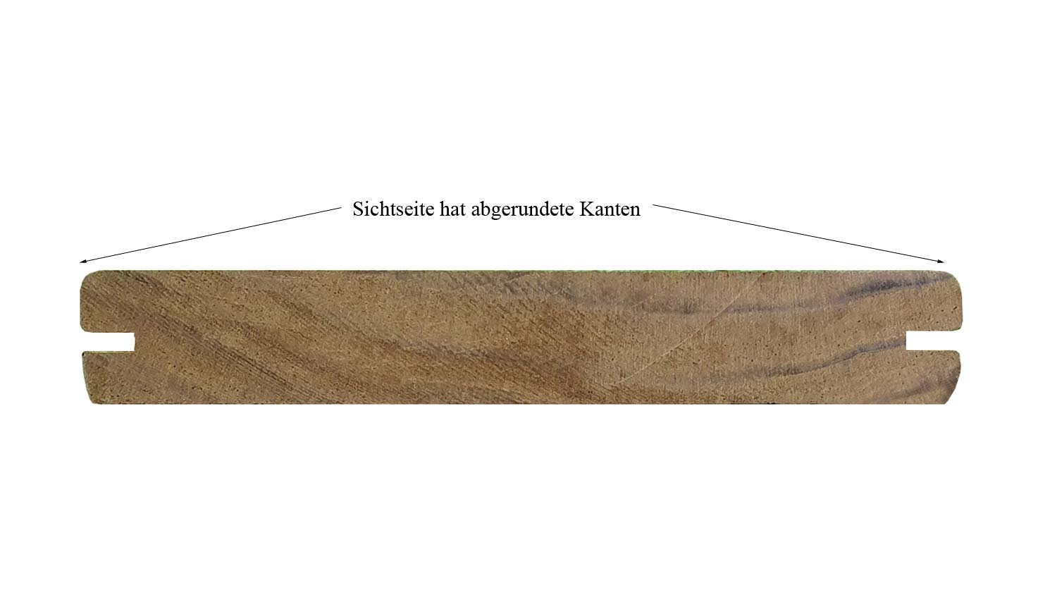 Terrassendiele Kebony Clear (Pina Radiata astrein) mit Seitennut, 22x142mm, Länge 4,20m, glatt/glatt