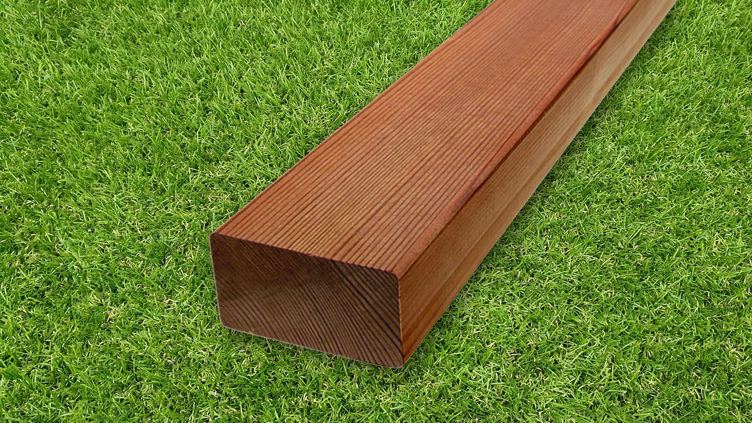 Terrassen-Unterkonstruktion Thermo-Kiefer 45x70mm, Länge 4,20m, gehobelt/gefast
