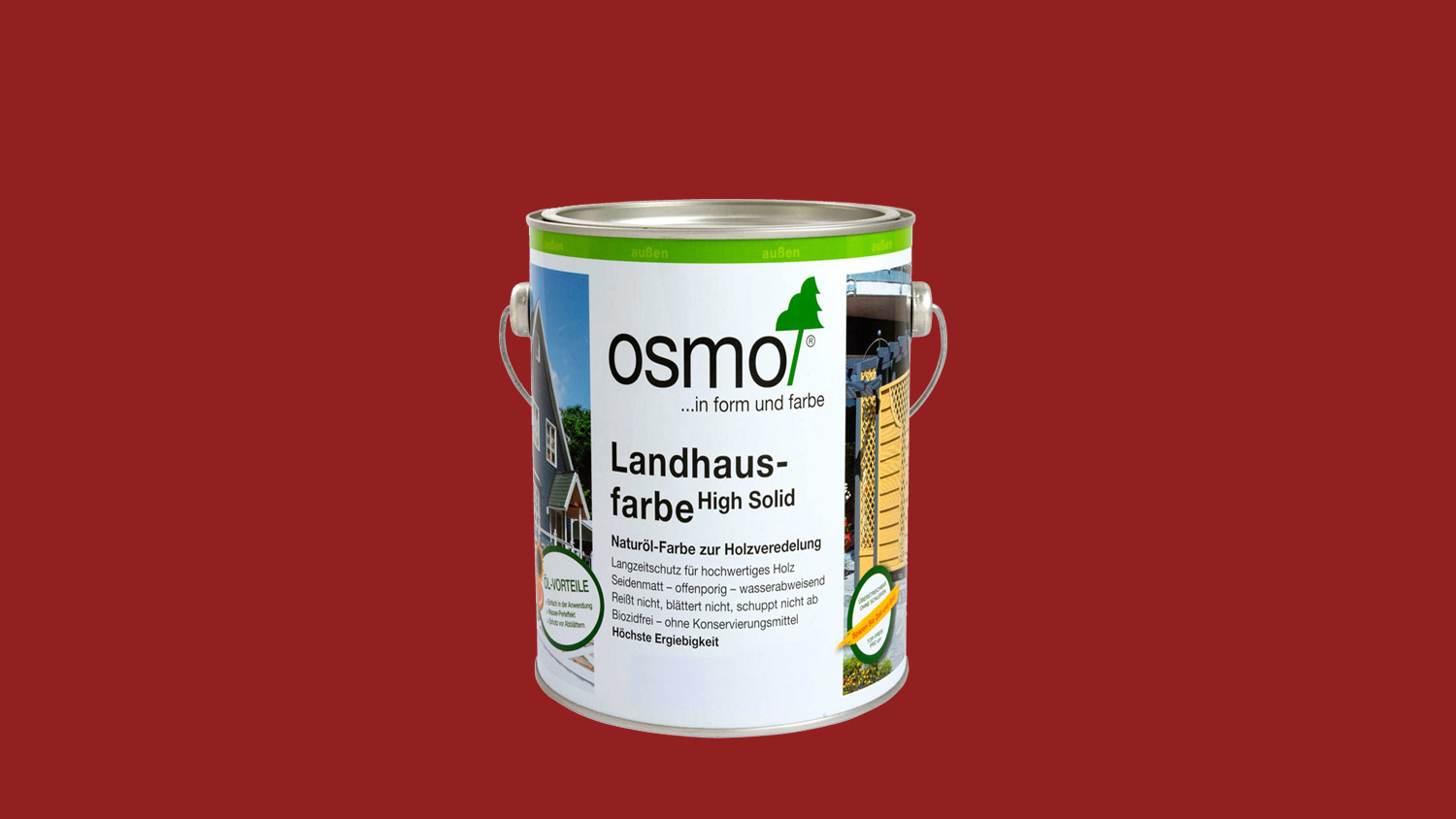 Osmo Landhausfarbe 2308 Nordisch-Rot, 0,75l