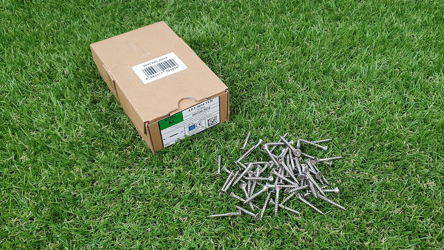 A2 Schrauben 4,0x30/18mm TX20, Senkkopf, ohne Bohrspitze, 500 Stck./Pack. A2 Schrauben 4,0x30/18mm TX20, Senkkopf, ohne Bohrspitze, 500 Stck./Pack.