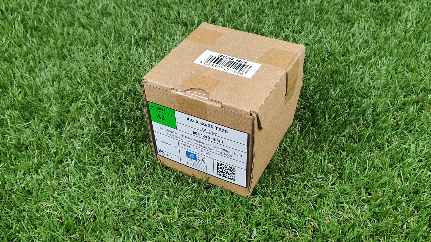 A2 Schrauben 4,0x60/36mm TX20, Senkkopf, Standardspitze, 200 Stck./Pack.  