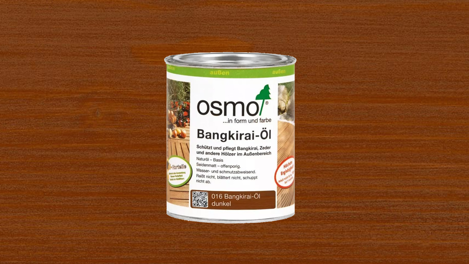 Osmo Terrassenöl 016 Bangkirai-Öl Dunkel  0,75l (für Nadel- u. Edelhölzer) 