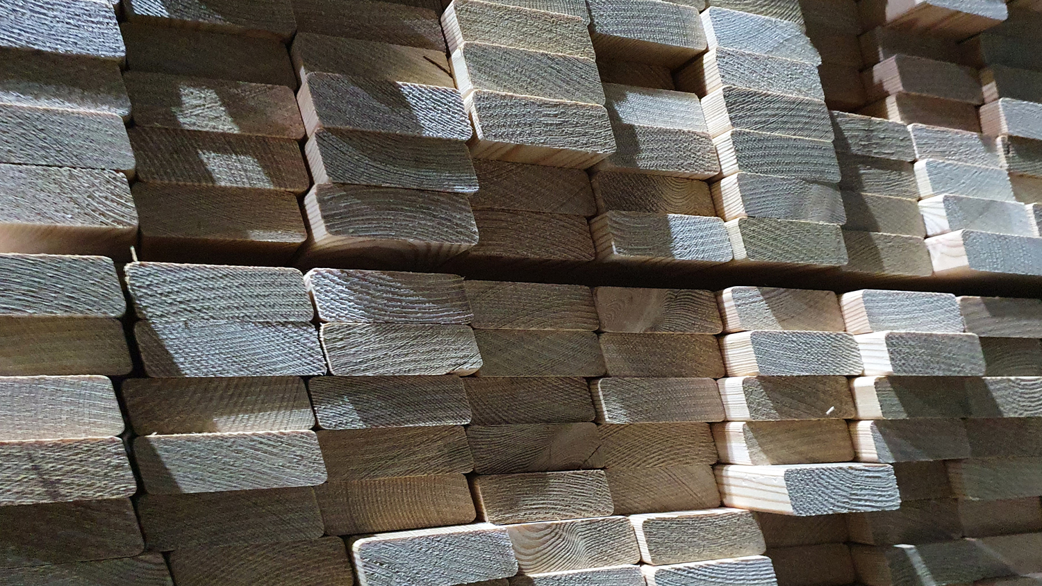 Zaunlatten Rhombusleisten sib.Lärche, 15°, 21x68mm, Kurzlänge 0,96m - Stückpreis, B-Ware
