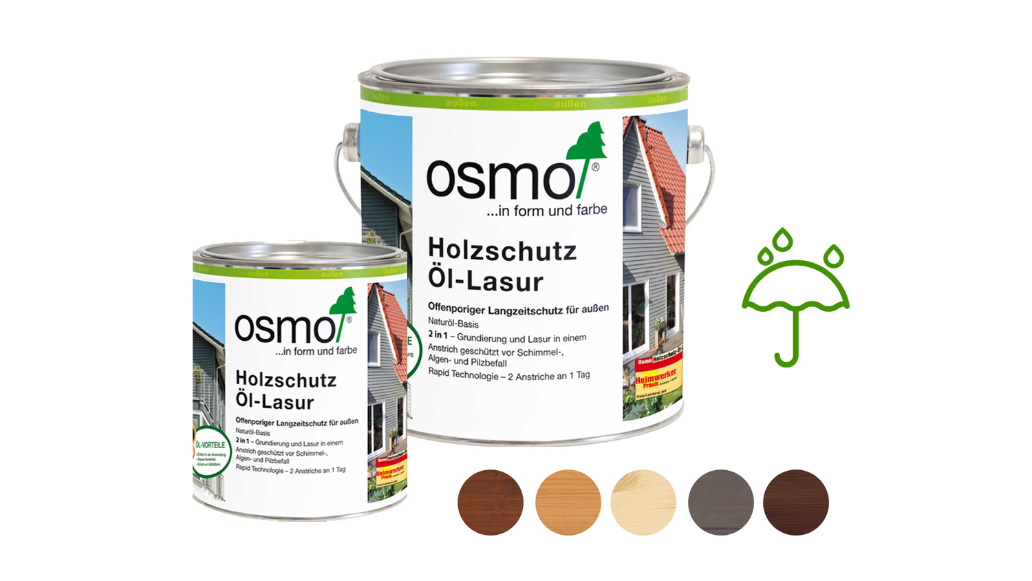 Osmo Holzschutz Öl-Lasur 900 weiß, 0,75l 