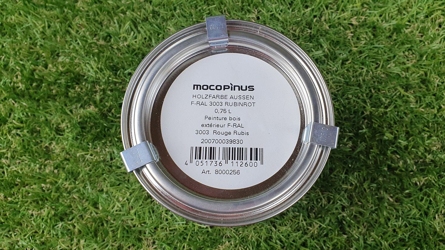 SALE - Mocopinus Holzfarbe Rubinrot F-RAL 3003 0,75l (für alle Laub- und Nadelhölzer)