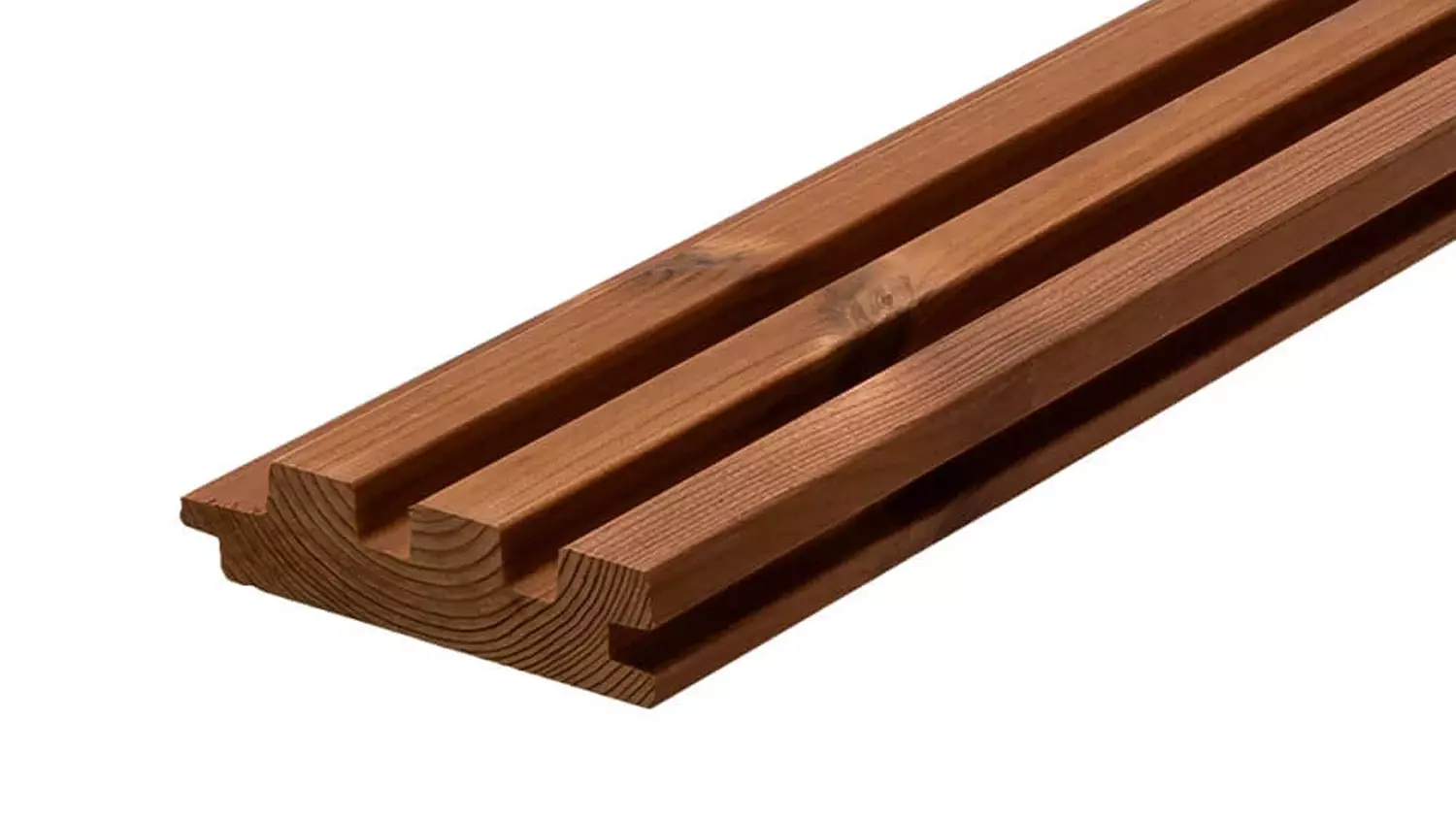 LUNA Trio 3D Fassadenprofil* mit Leistenoptik, Thermokiefer, 26x92mm, Länge 4,50m, A-Sort.