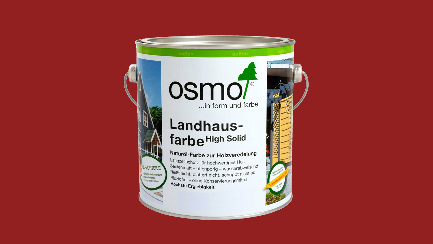 Osmo Landhausfarbe 2308 Nordisch-Rot, 2,5l 