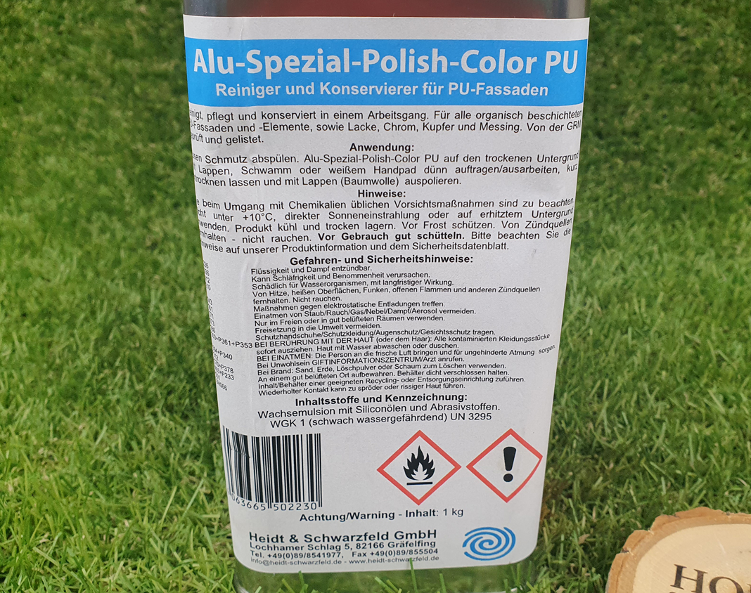 Alu Spezial-Polish-Color,  Reiniger und Konservierer für PU-Fassaden, 1 kg