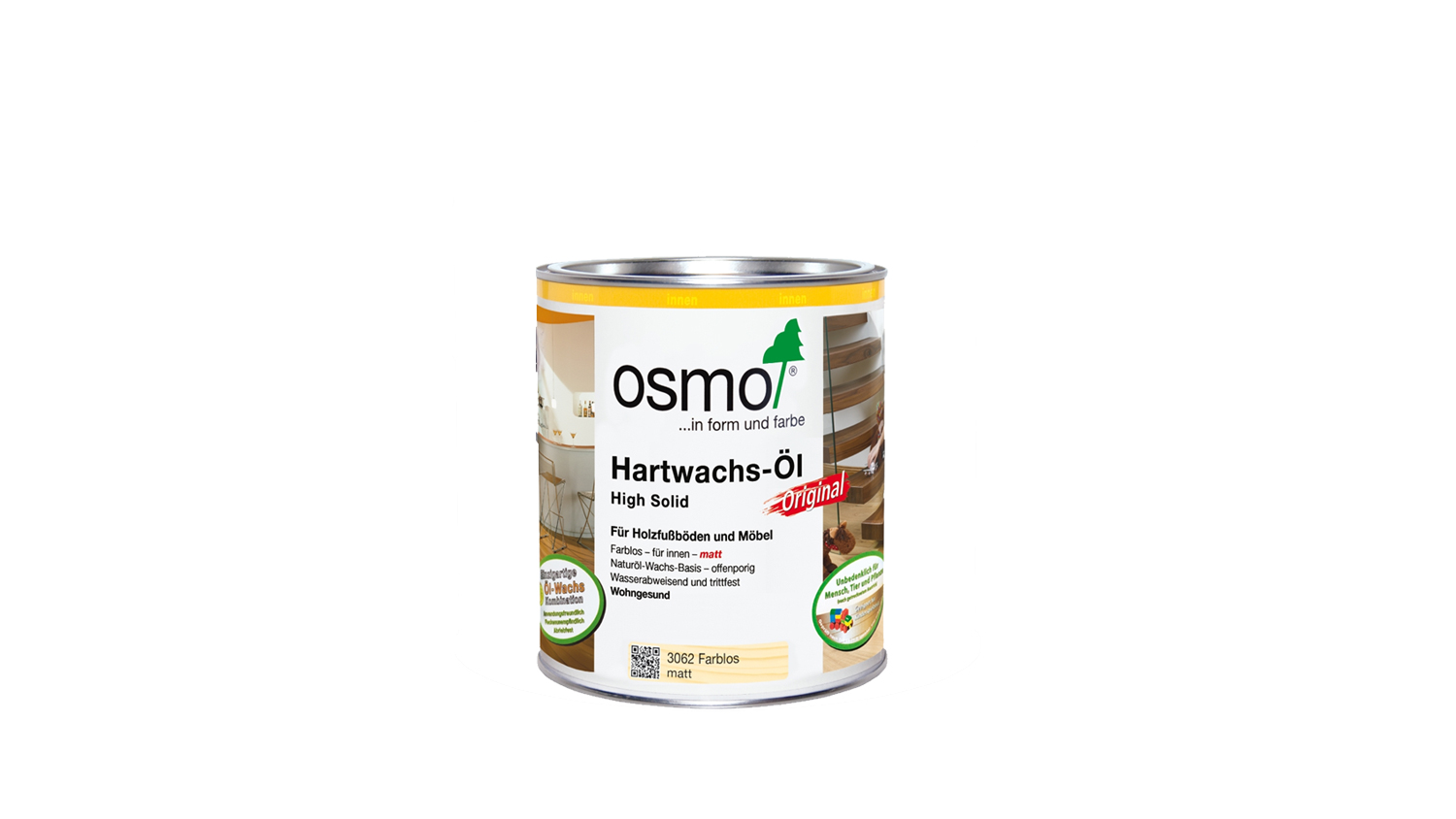 Osmo Hartwachs-Öl Original 3062 matt, 0,75l (für Bodendielen innen)