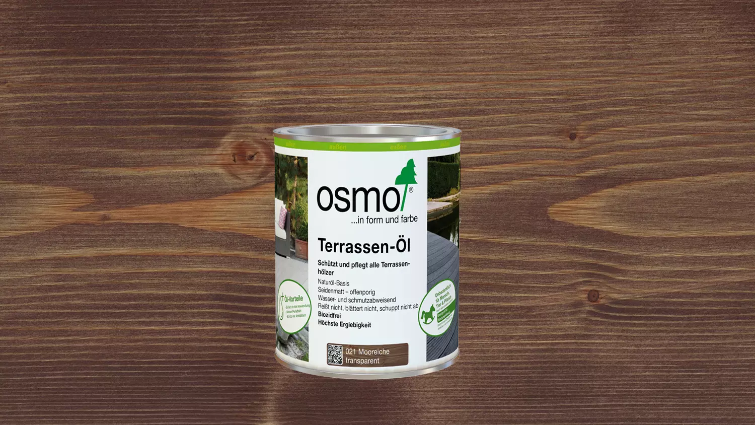 Osmo Terrassenöl 021 Mooreiche  0,75l (für Nadel- u. Edelhölzer) 