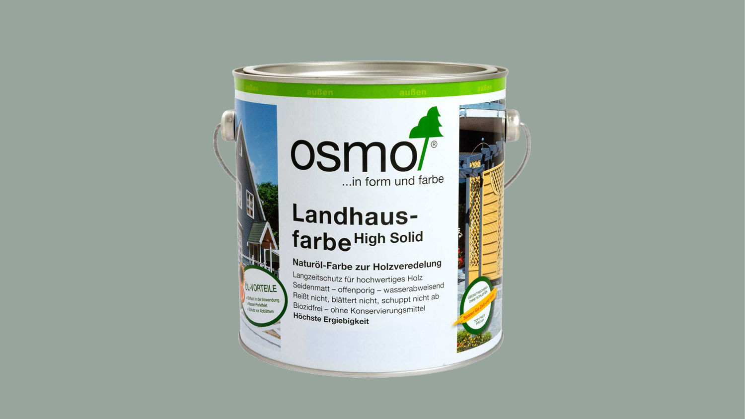 Osmo Landhausfarbe 2742 Verkehrsgrau, 2,5l 
