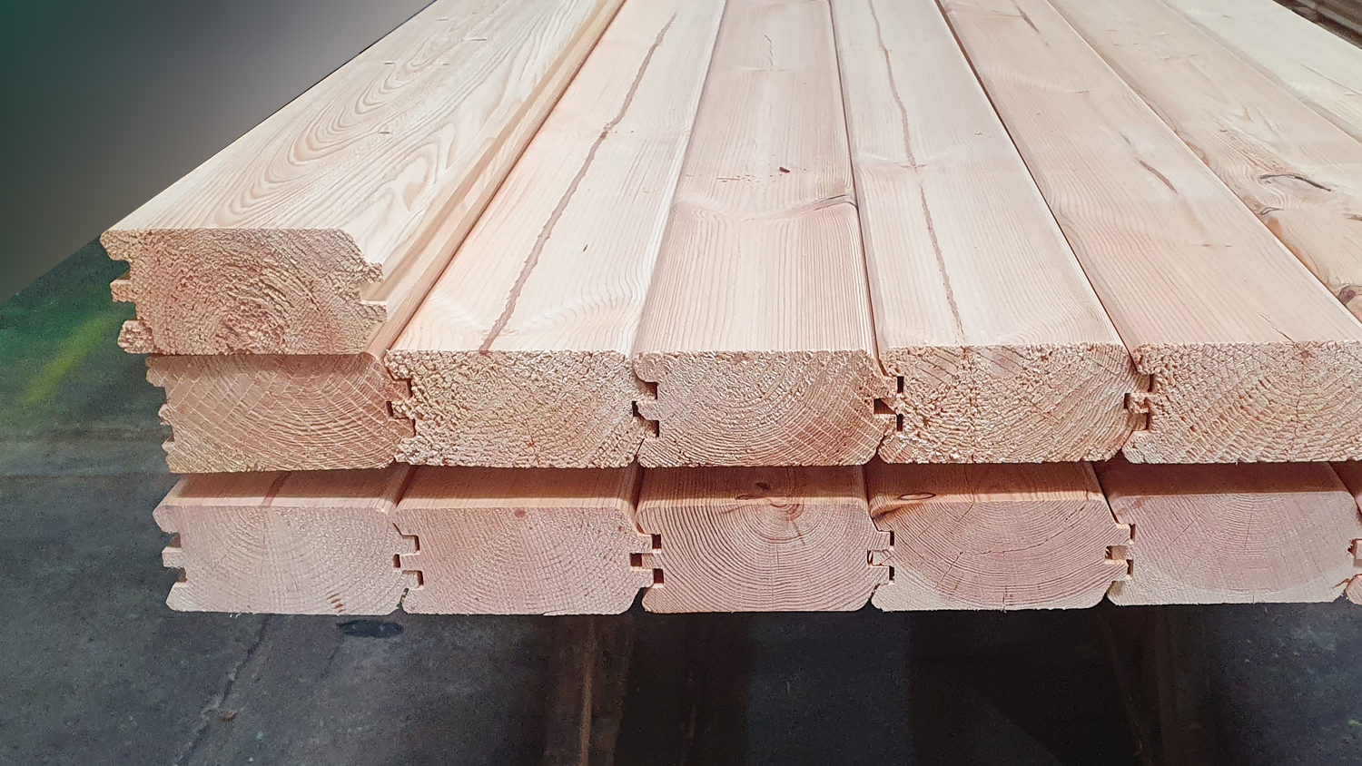 NORDIKA Blockbohlen KIRA Kiefer 69x146mm, Länge 4,80m, Doppel-Nut-Feder, Sort. B+
