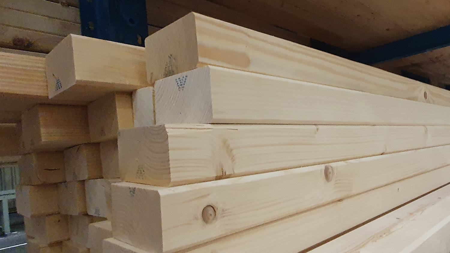Konstruktionsvollholz Fichte KVH-NSi, 60x120mm, Länge 13,00m, gehobelt, gefast