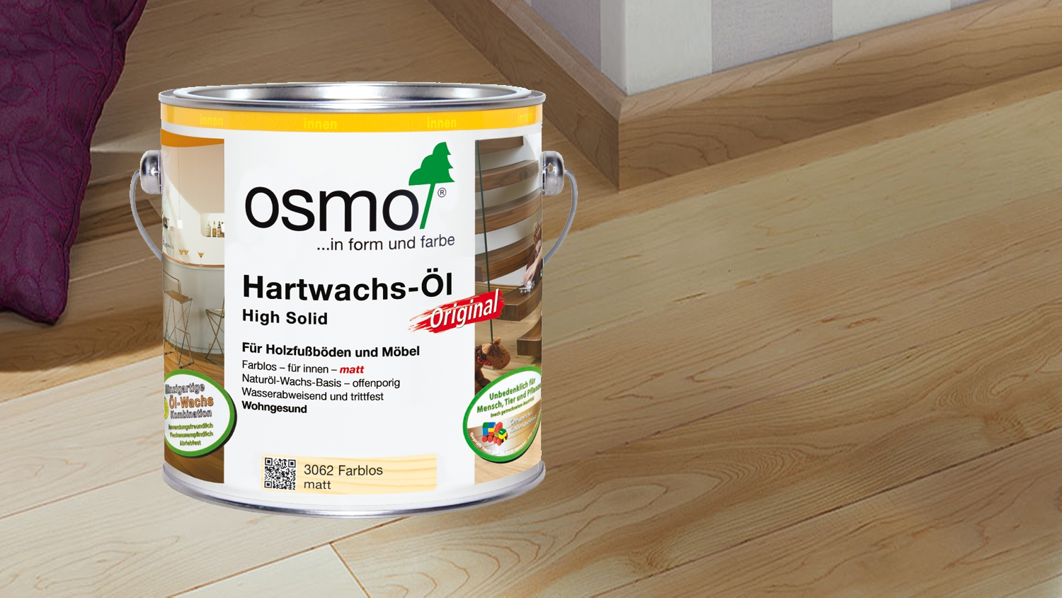 Osmo Hartwachs-Öl Original für Fußbodendielen im Innenbereich