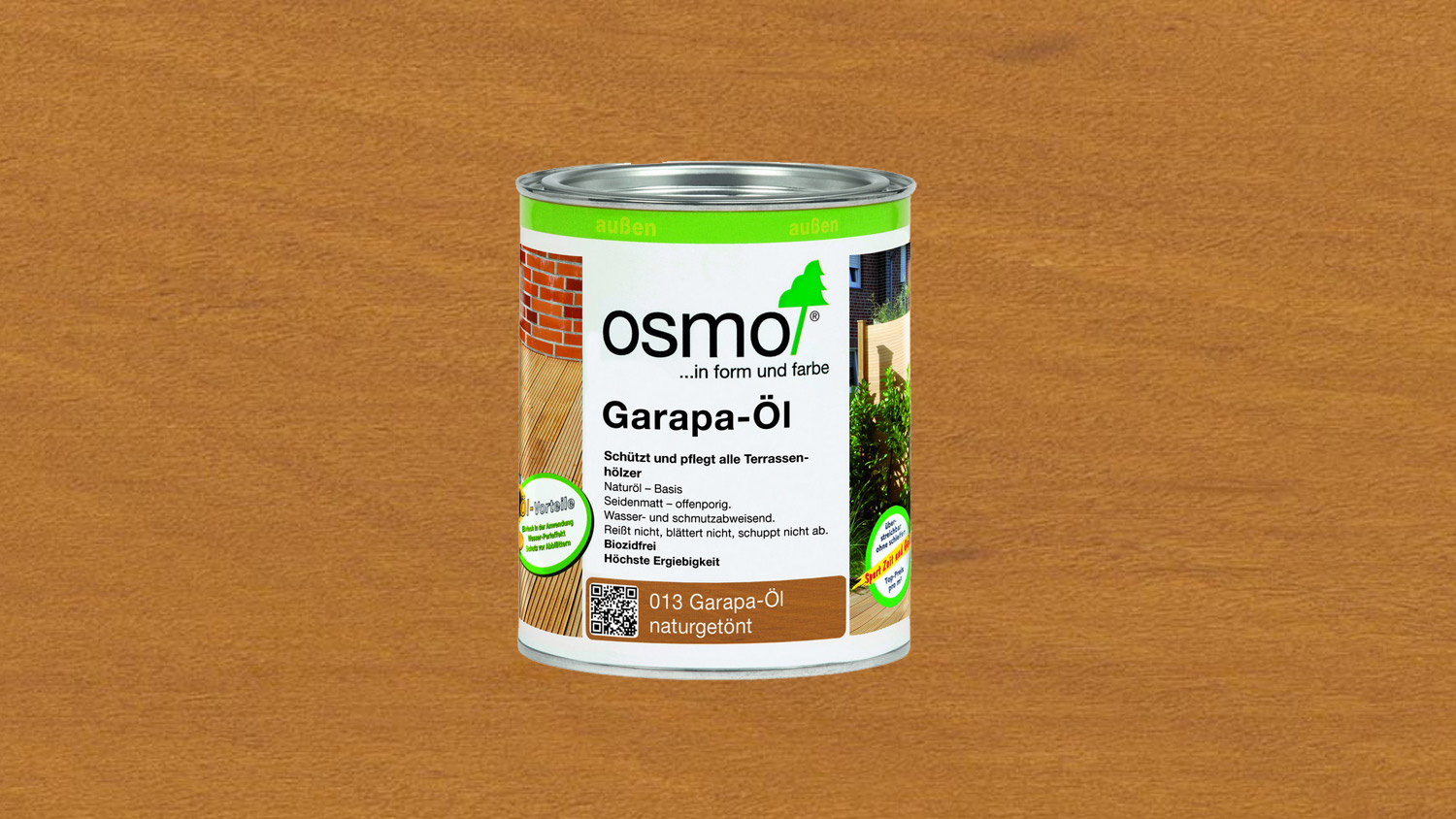 Osmo Terrassenöl 013 Garapa-Öl Naturgetönt transparent 0,75l (für Nadel- u. Edelhölzer) 