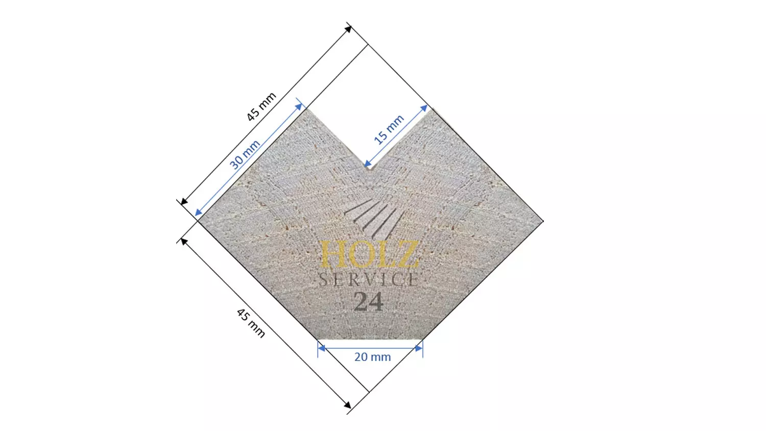 Eckleisten sibirische Lärche 45x45mm, Länge 4,00 m Eckleisten sibirische Lärche 45x45mm, Länge 4,00 m
