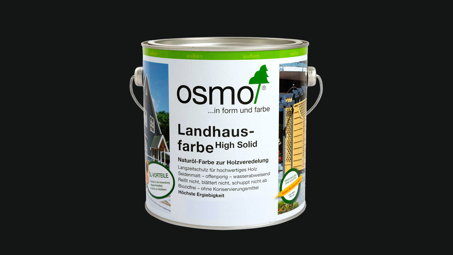 Osmo Landhausfarbe 2703 Schwarzgrau, 2,5l