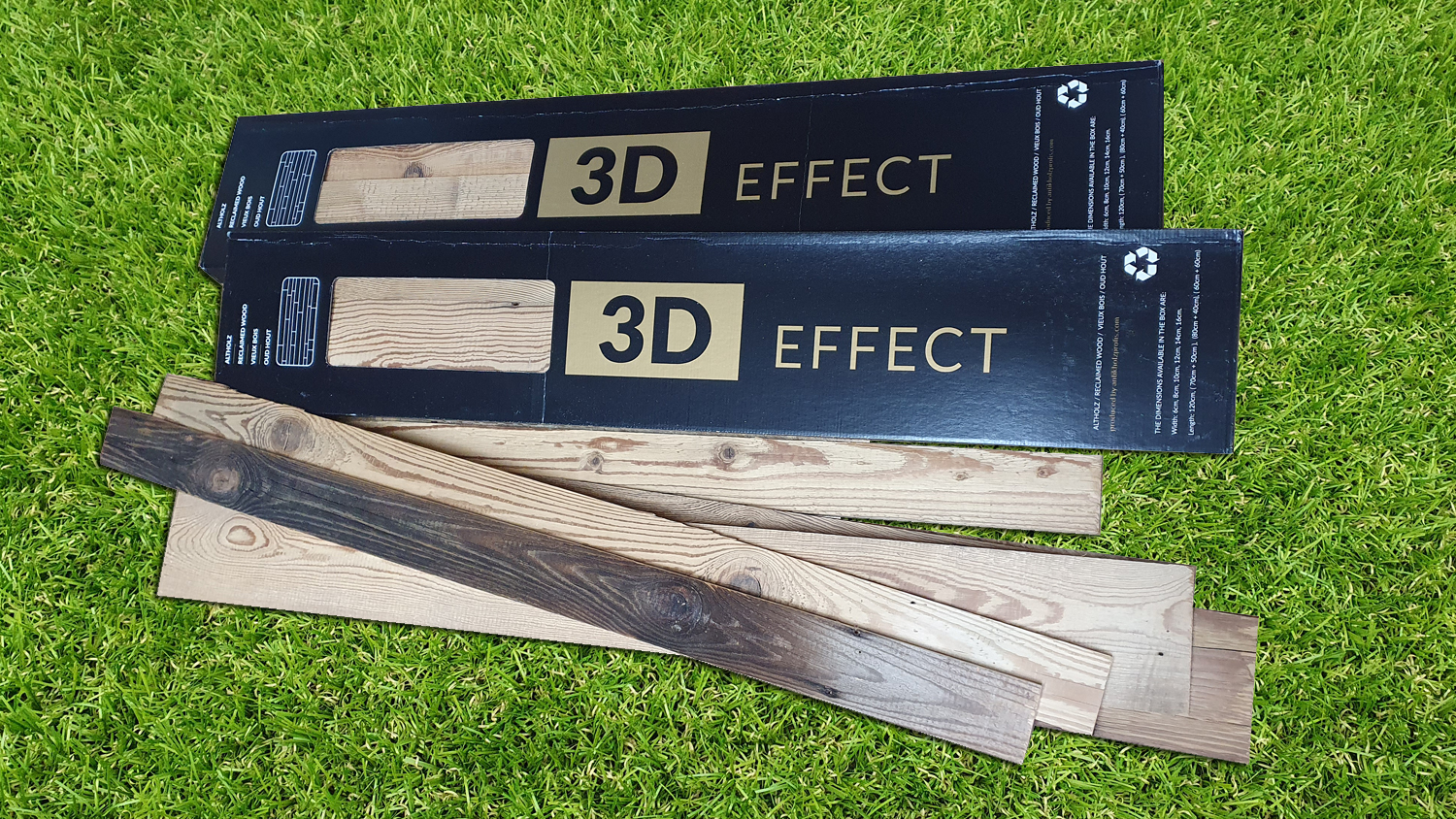 Altholz 3D Effekt Mixbraun, Altholzbretter für Wandgestaltung, Box 0,8m², KD