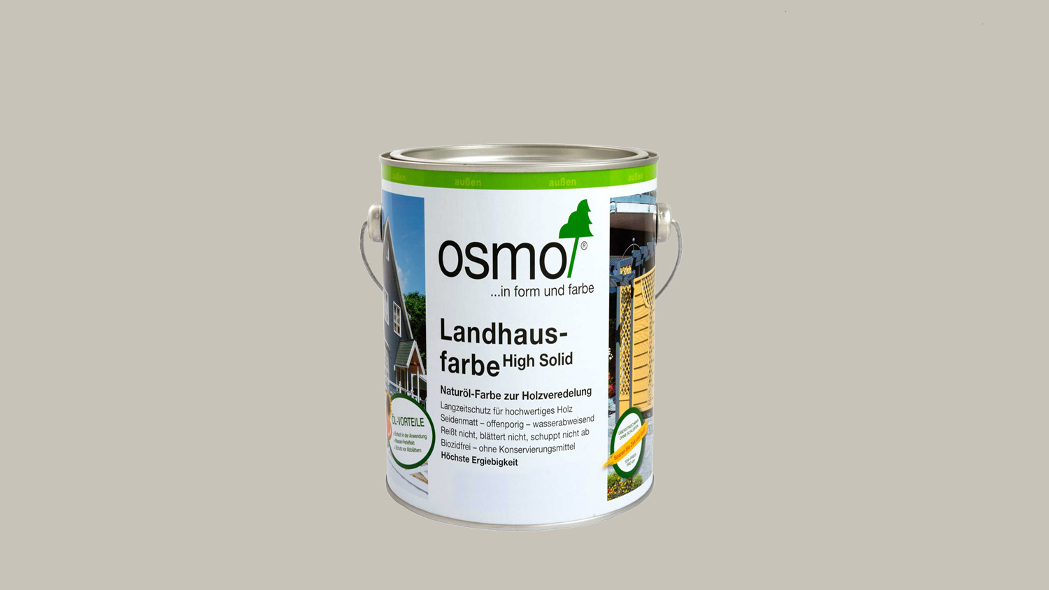 Osmo Landhausfarbe 2708 Kieselgrau, 0,75l