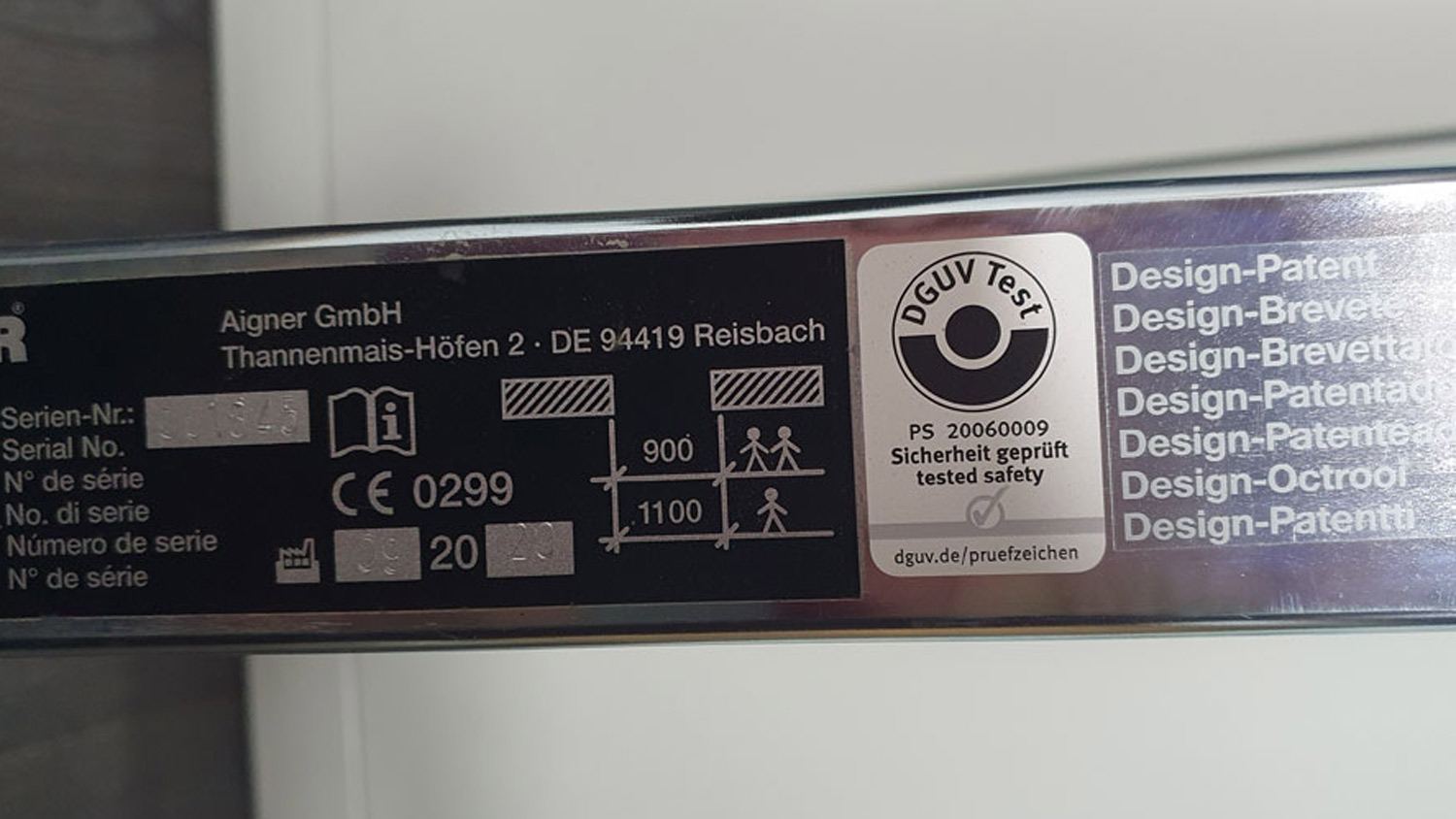 SALE - Aigner Sicherheitstraverse für Personenschutz am Bau, max. Öffnungsweite 1100 mm, DGUV
