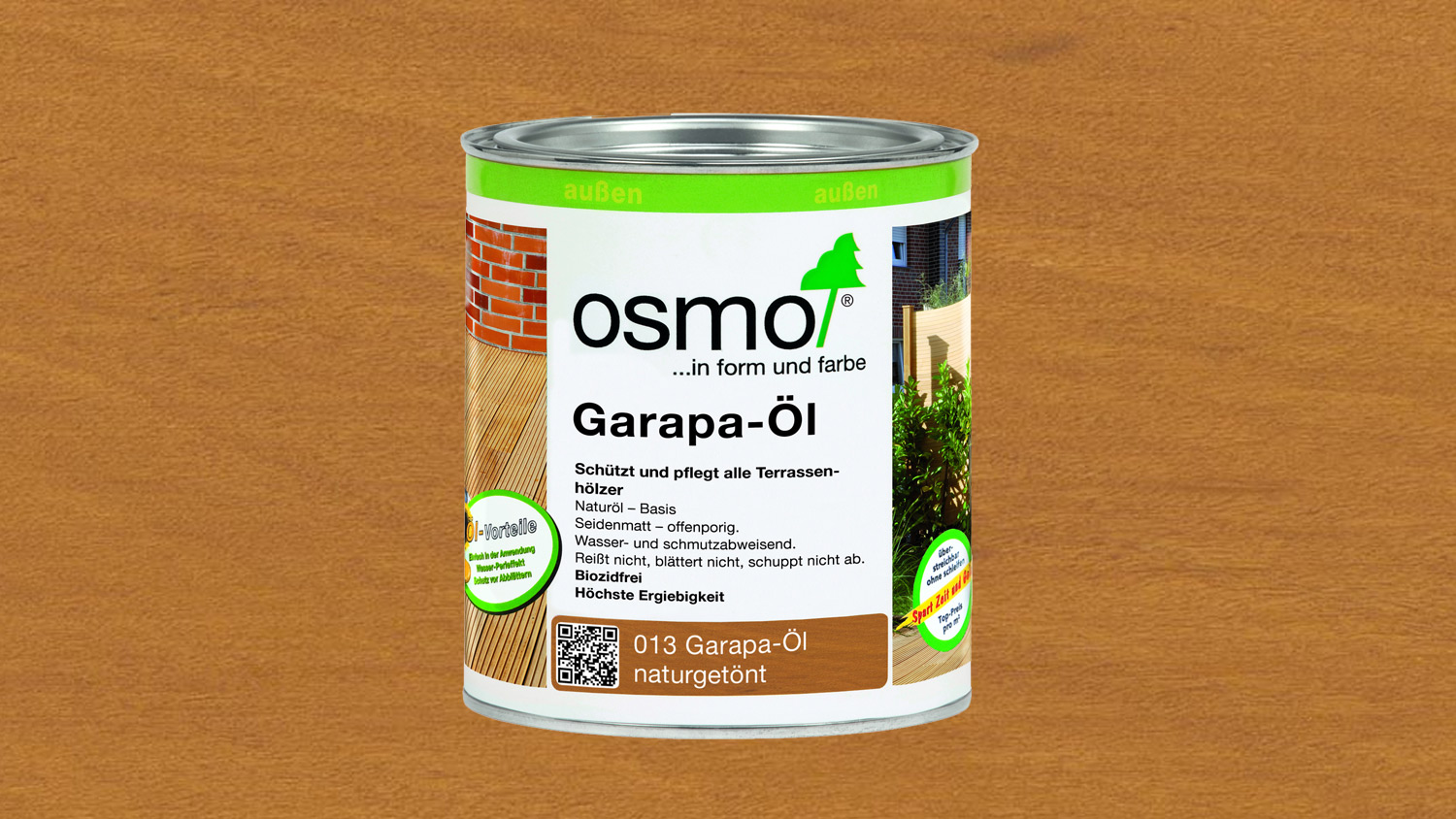 Osmo Terrassenöl 013 Garapa-Öl Naturgetönt transparent 2,5l (für Nadel- u. Edelhölzer) 