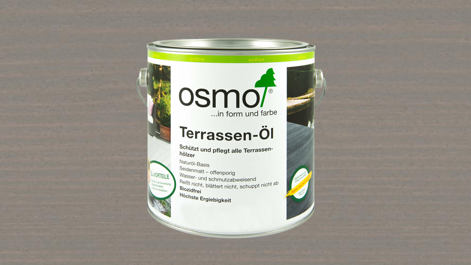 Osmo Terrassenöl 019 Grau transparent 2,5l (für Nadel- u. Edelhölzer) 