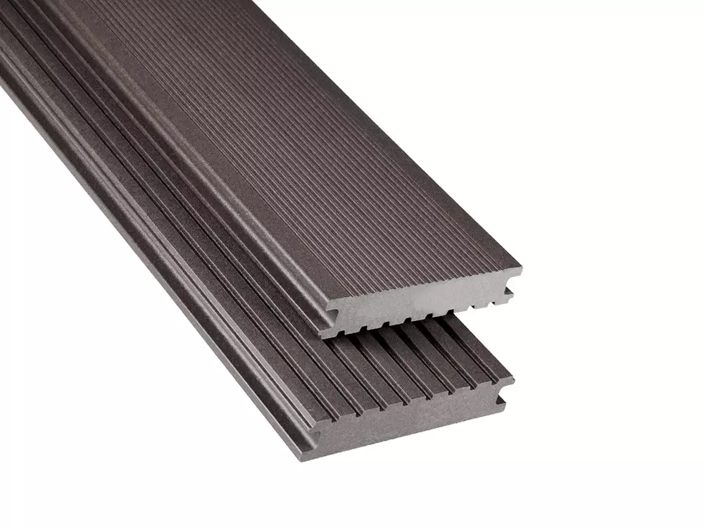 WPC Dielen VP Standard fein/grob graubraun mattiert, 26x145mm, Länge 4m