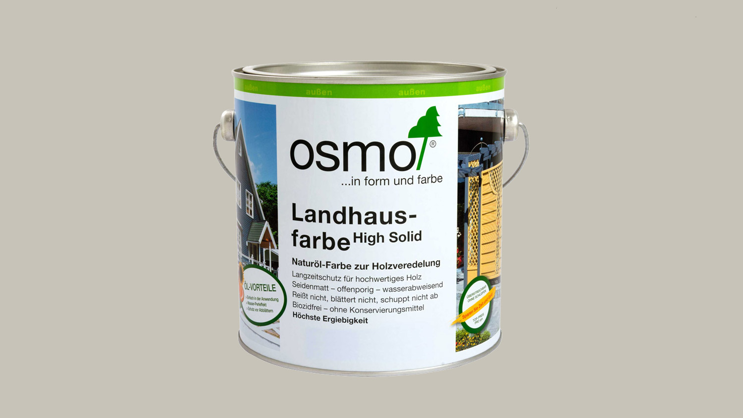 Osmo Landhausfarbe 2708 Kieselgrau, 2,5l 