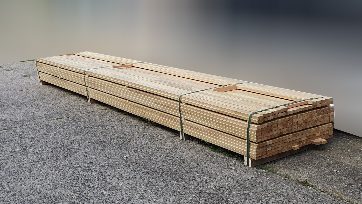 Robinie Rhombusleisten 25x60mm, Länge 5,00m, 15° Schräge