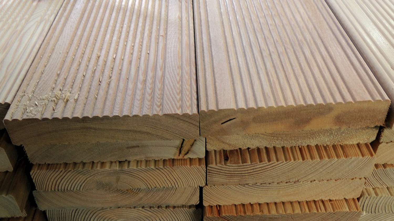 27x143mm Terrassendielen Flexprofil fein/fein sib. Lärche, Länge 1,20m, Sonderposten 2849