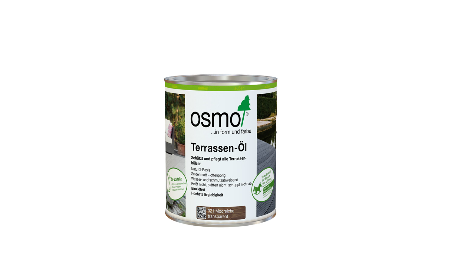 Osmo Terrassenöl 021 Mooreiche  0,75l (für Nadel- u. Edelhölzer) 