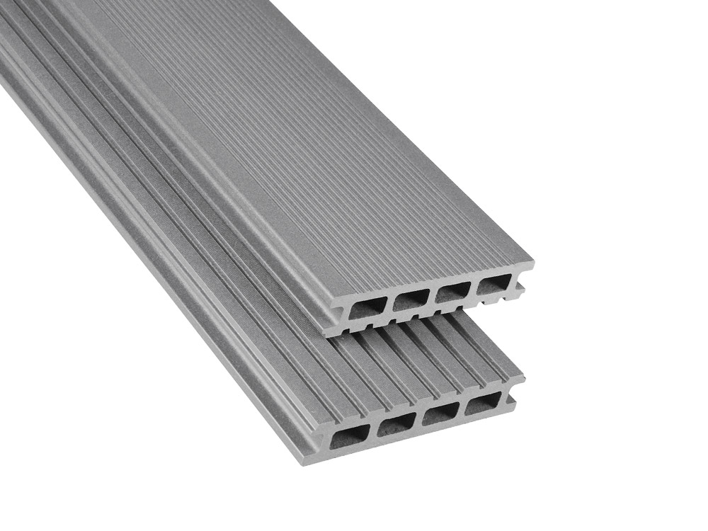 WPC Dielen HK Standard fein/grob grau mattiert, 26x145mm, Länge 5m