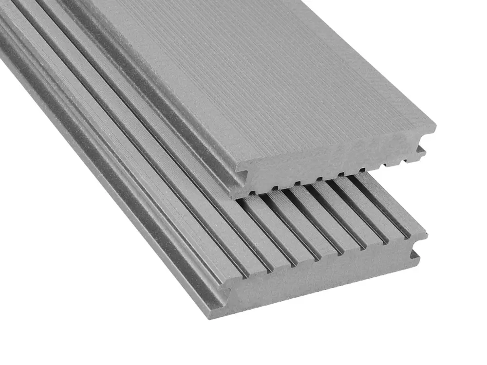 WPC Dielen VP Standard fein/grob grau gebürstet, 26x145mm, Länge 1m   