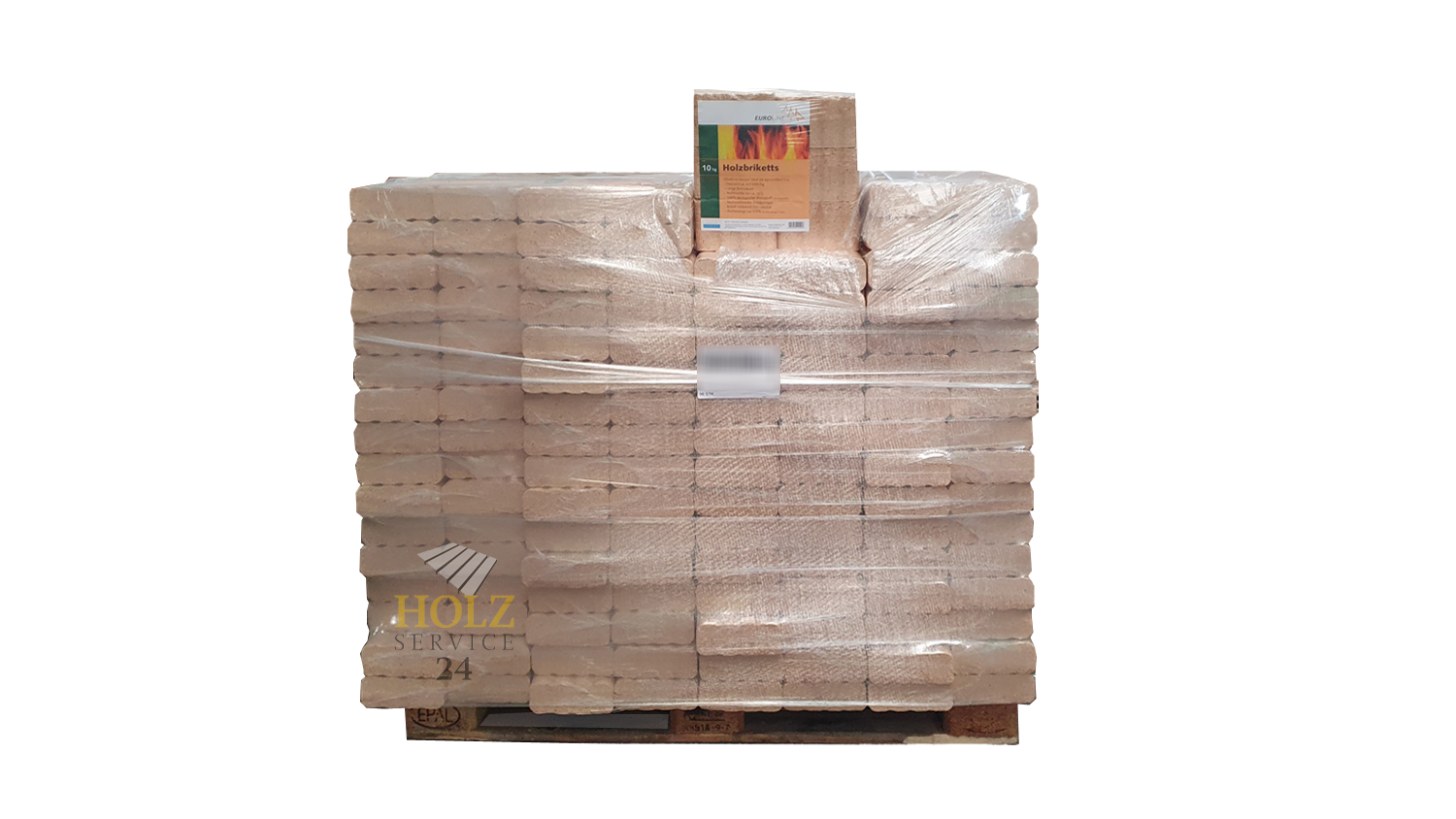 Euroline Briketts für Kaminöfen, 1 Palette mit 96 Pack a 10 kg