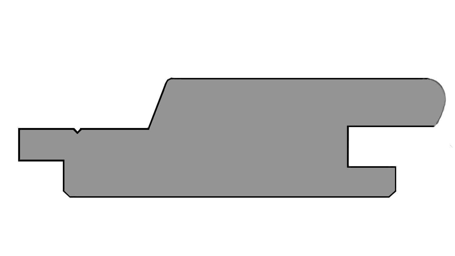 Fassadenprofil LANERO Typ R, sib. Lärche, 27x96mm, Länge 4,00m. elegant-geh. VEH Top 