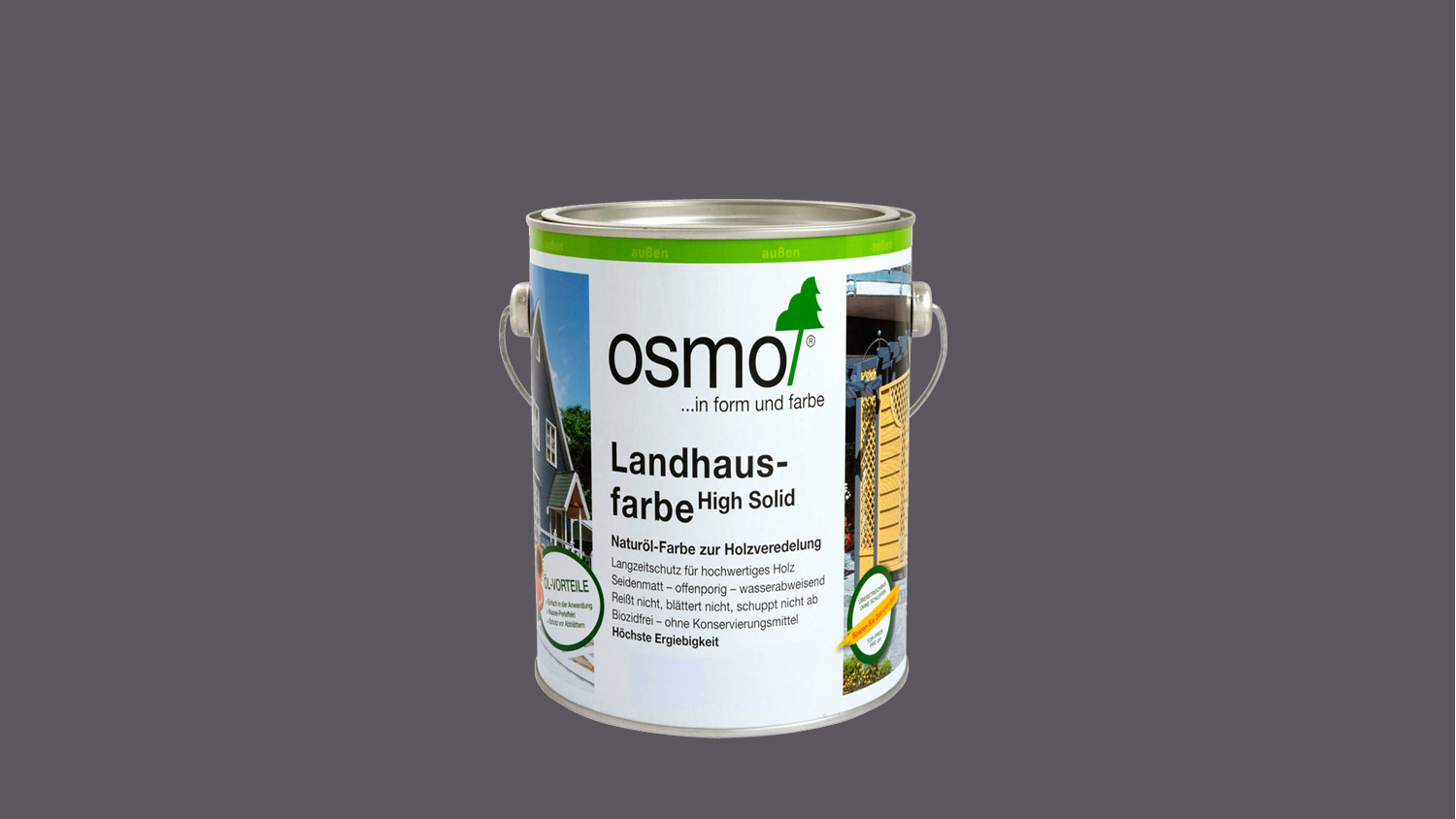 Osmo Landhausfarbe 2704 Steingrau, 0,75l